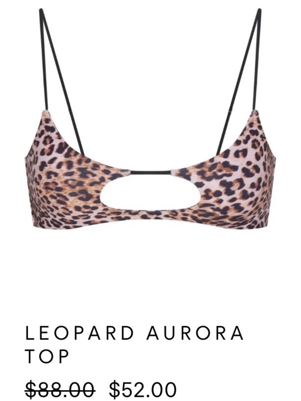 Leopard Aurora Bikini Top - Animal Print Swim